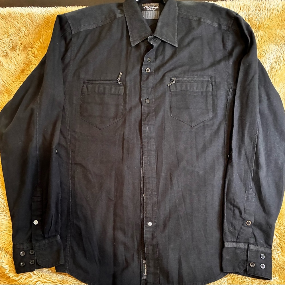 Society Men's Black Shirt Jacket
